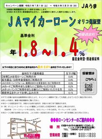 ＪＡマイカーローン（オリコ）